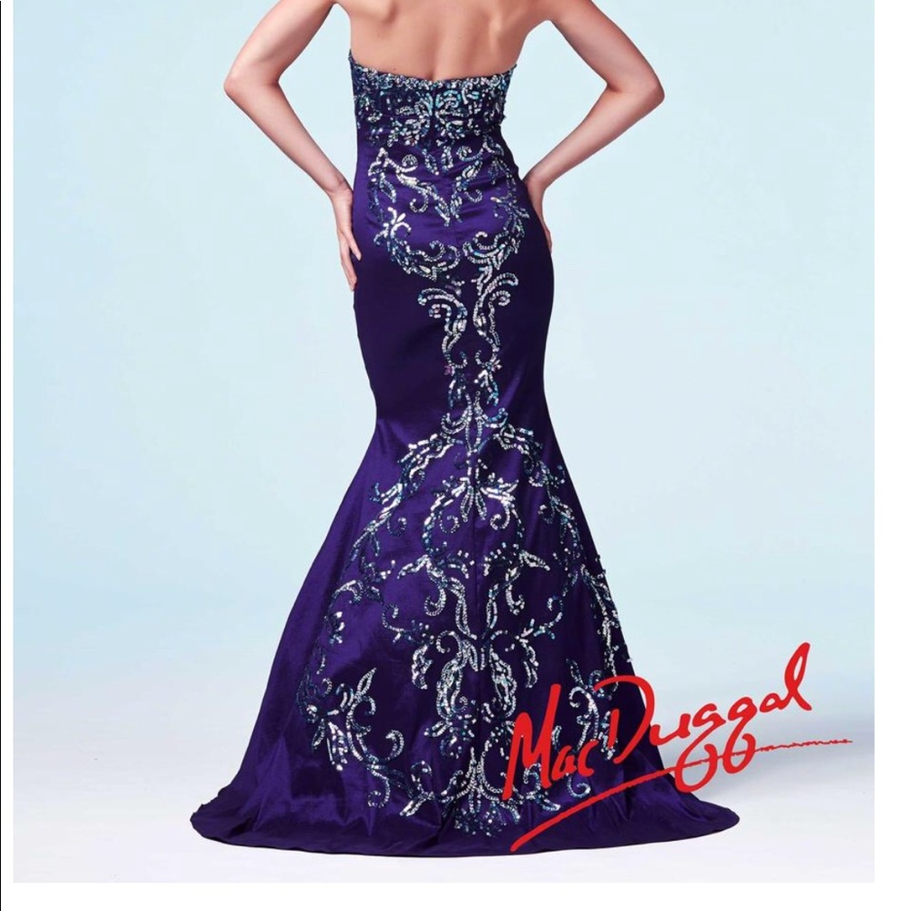 MacDuggal Deep Purple Mermaid Gown
